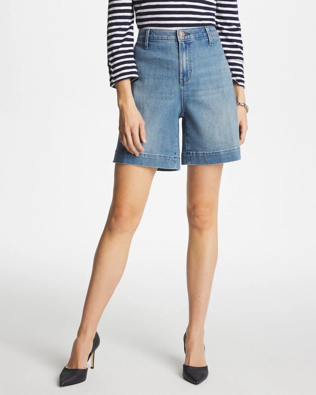 Denim Trouser Shorts - image 1